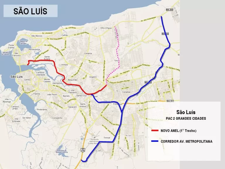 Anel Viário e Corredor Metropolitano são projetos do PAC para São Luís