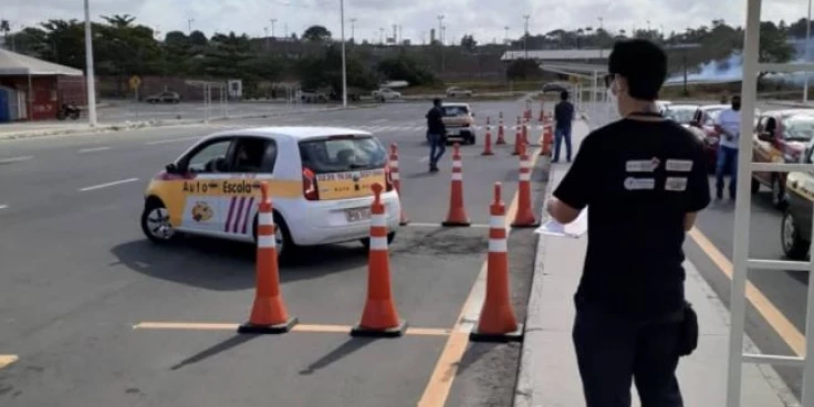 Detran retira baliza da prova de direção no Maranhão